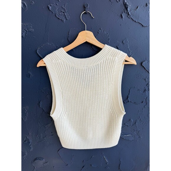 cream sweater vest - Picture 4 of 4